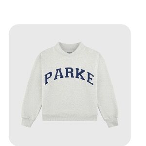 PARKE OG Varsity Mockneck Sweatshirt - Classic Grey & Denim